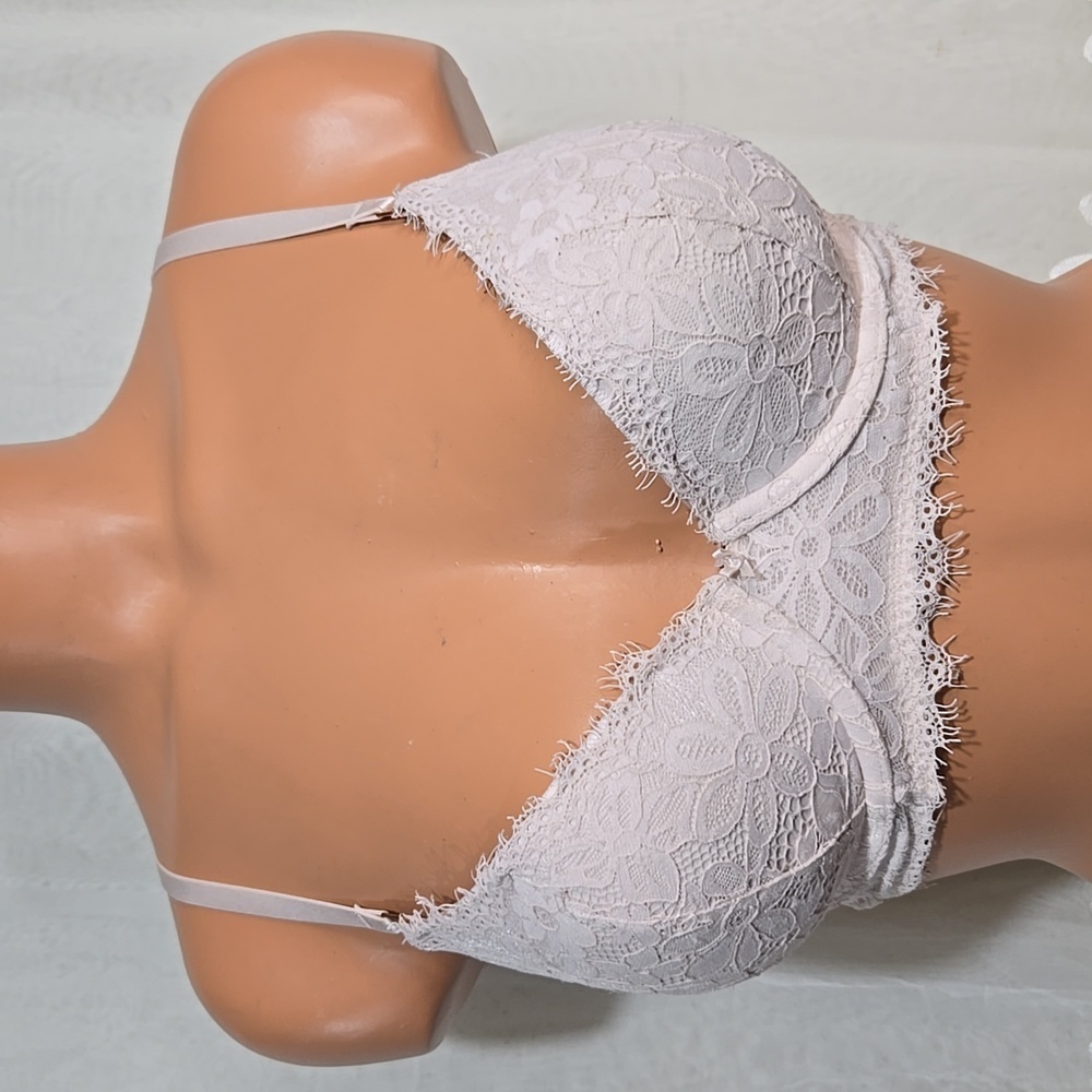 Aerie Light Pink Lace Bra sz 34C